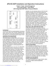 iO HVAC Controls ZP2-HC-ESP Installation And Operation Instructions Manual