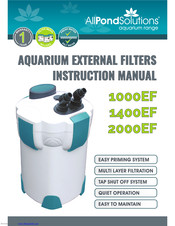 All Pond Solutions 1000EF Aquarium External Filter 1000 Litre/ Hour