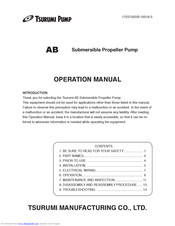 Tsurumi Pump AB Series Operation Manual