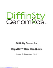 Diffinity Genomics RapidTip User Handbook Manual