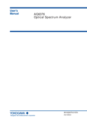 YOKOGAWA AQ6376 User Manual