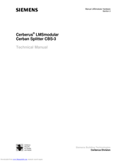 Siemens Cerban Splitter CBS-3 Technical Manual