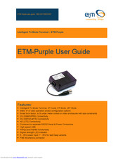 ETM Purple User Manual