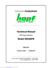 hopf 8024GPS Technical Manual