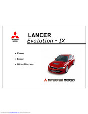 Mitsubishi MOTORS Lancer Evolution IX 2005 Workshop Manual Supplement
