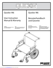 Sunrise Medical Quickie M6 User Instruction Manual & Warranty