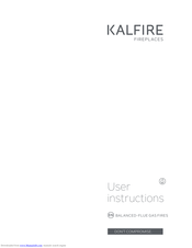 Kalfire G130/37SG160/41F User Instructions