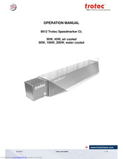 Trotec 8012 Speedmarker CL Operation Manual