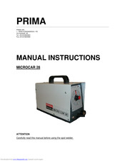 Prima MICROCAR 28 Manual Instructions