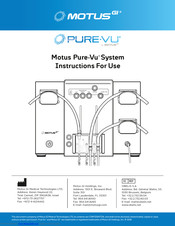 Motus Pure-Vu System Instructions For Use Manual