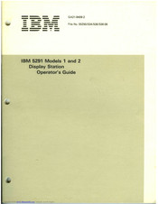 ibm 5291 2 Operator's Manual