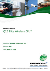 Wavecom Q26 Elite Wireless CPU Product Manual