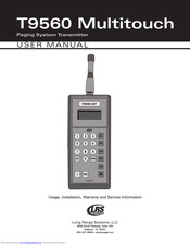 Long Range Systems T9560 Multitouch User Manual