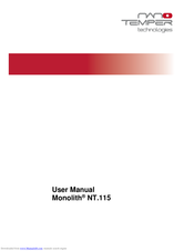 Nano Temper Monolith NT.115 User Manual