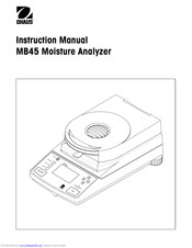 Ohaus MB45 Instruction Manual