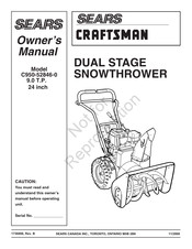 Craftsman C950-52846-0 9.0 T.P. Owner's Manual