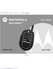 Motorola Talkabout T5MP3 User Manual