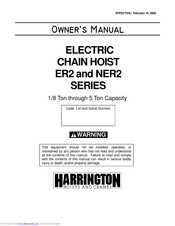 Harrington ER2001H Owner's Manual