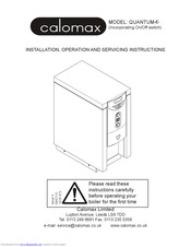 Calomax QUANTUM-e Installation, Operation And Servicing Instructions