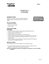PagePac V-5323006 Manual