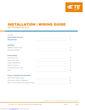 TE Connectivity AST20PT Installation And Wiring Manual
