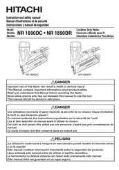 Hitachi NR 1890DR Instruction And Safety Manual
