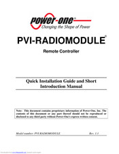 power-one PVI-DESKTOP Quick Installation Manual And Short Introduction Manual