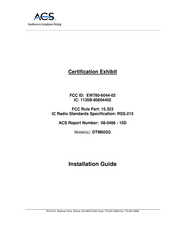 Arris Touchstone DTM602G Setup Manual