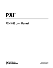 National Instruments NI PXI-1006 User Manual