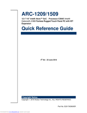 Avalue Technology ARC-1509-B Quick Reference Manual