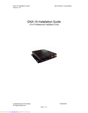 GenX Mobile GNX-10 Installation Manual