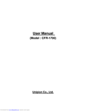 Unipion CFR-170 User Manual
