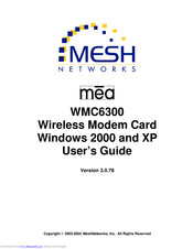 MeshNetworks MEA WMC6300 User Manual