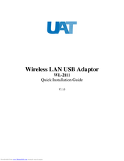 UAT WL-2111 Quick Installation Manual