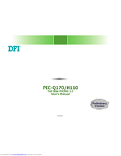 DFI PIC-Q170 User Manual
