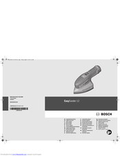 Bosch EasySander 12 Original Instructions Manual