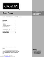 Crosley XCM9DMWW Owner's Manual And Installation Instructions
