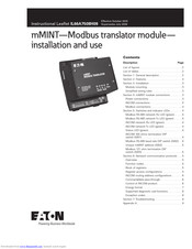 Eaton mMINT Documentation For Installation And Use