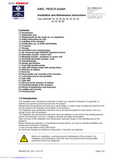 AMG-PESCH SAF 42 Installation And Maintenance Instructions Manual