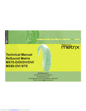 GN ReSound as Metrix MX70-D Technical Manual