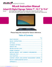 Mimo Monitors Adapt-IQ MCT-156HPQ Instruction Manual