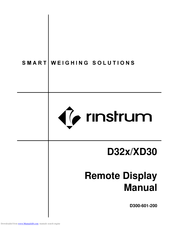 Rinstrum XD30 Manual