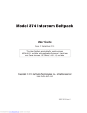 Studio Technologies 374 User Manual