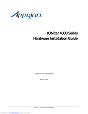 Apprion IONizer 4000 Series Hardware Installation Manual