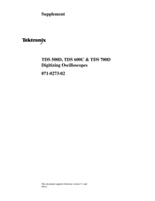 Tektronix TDS 654C Supplement Manual