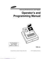 Samsung ER-550 Operator's And Programming Manual