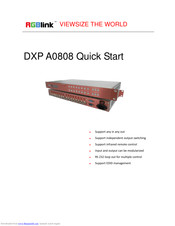 RGBlink DXP A0808 Quick Start Manual