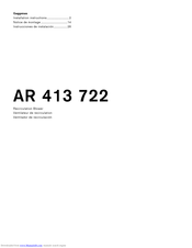 Gaggenau AR 413 722 Installation Instructions Manual