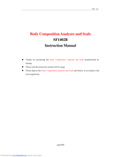 Pump Medical SF1402B Instruction Manual