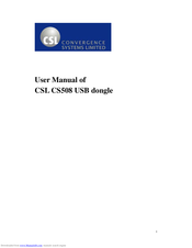 CSL CS508 User Manual